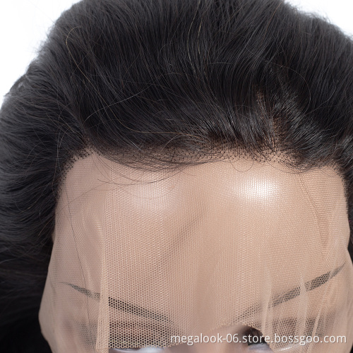 Megalook Hair Discounts Natural Hairline Unprocessed Brazilian Virgin Mink 100% Human Hair 360 Lace Frontal Body Wave